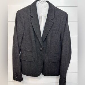 Banana Republic Classic Women’s Sz 4 Charcoal Gray Wool Blazer